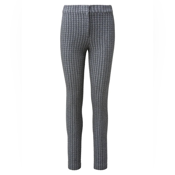 AKRIS PUNTO Mara 3D Houndstooth Jacquard Skinny Pants in Granite - Picture 1 of 13